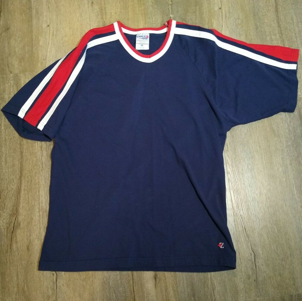 Vintage VTG Chalk Link Blank Jersey Shirt Size L USA Made Baseball #24 Sandlot